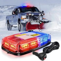 Ni라이트 자동차 트럭용 스트로브 LED 조명 12인치 12V 24V 가성비 추천 미국직구, Blue and Red