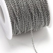쇠사슬 스텐 체인 10 m롤 스테인레스 스틸 케이블 1.2 1.5 2.0 2.5mm o, 2.5mm 폭, 10미터