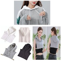 당일발송 크롭후드티 페이크 레이어드 모자 후드티-3color 페이크 후드 티 페이크카라 레이어드티 케이프 모자티 스트릿우먼파이터허니제이