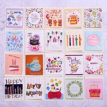 청첩장 바른손카드 생일 축하 인사말 카드 12 장 감사합니다 DIY 장식 봉투와 빈 접는, 02 20pcs 7x8cm A