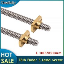 T8 * 8 Ender 3 리드 스크류 Z 축로드 + 황동 너트 8MM 365/399/400MM V2 엔더 6 CR-10S CR-6 SE I3, 02 400MM For Ender6_01 1PC