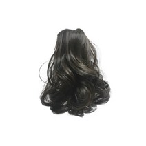 프리티레이디 숏 웨이브 포니테일 집게 가발 롤링업포니 포니테일집게핀 25cm, 1개, 04다크브라운