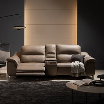 리바트 그란디오소 ZERO 3인 리클라이너 소파 자동홈바형 (3색), 바닐라