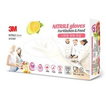 3M 니트릴 위생장갑 요리용 M 95mm NT370KF, 50개입, 2개