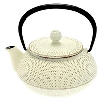 일본 철제 테츠빈 찻주전자, Gold/White