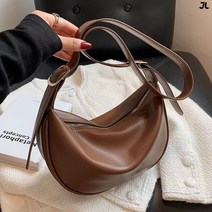 JL 미니멀 데일리 레더 토트 크로스 숄더 반달 호보백