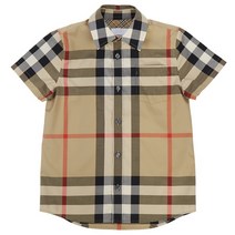 [버버리] [키즈] 오버사이즈 체크 스트레치 OWEN 8040991 A7028 키즈 반팔