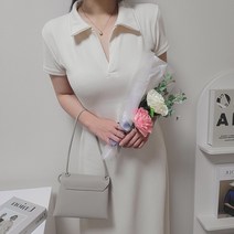 페이브 피케 카라 롱 원피스 3color PK 코튼 여름 하객룩 데일리룩 fave