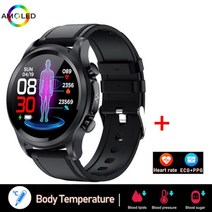 스마트 시계 남성 ECG 혈압 심장 박동 모니터 건강 워치, 10 Black