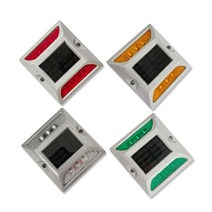 태양열 도로 표지병 경고등 경고등 쏠라 미등 표시등, 화이트 라운드