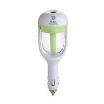 자동차 공기 청정기 스팀 미니 12V 가습기 아로마 디퓨저 에센셜 오일 테라피 미스트 메이커 분무기 자동차용, Green