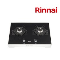 린나이 2구 빌트인/스탠드식 블랙펄 가스 쿡탑 레인지 RBR-P2500 타공사이즈:560x430, 낮은스탠드(화이트), LPG프로판가스, 건전지식