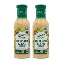 월든팜스 사우전드 아일랜드 드레싱 글루텐 프리 무설탕 무지방, 2팩, 355ml