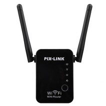 300Mbps PIXLINK 무선 라우터 와이파이 범위 확장기 부스터 와이파이 리피터 네트워크 신호 부스터 안테나, 02 2 Atennas black_02 US plug