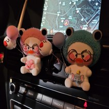 귀여운차량용방향제 캐릭터 피규어 오리 고체 자동차 방향제, 블루개구리 머리띠 오리, 컨페션, 2개