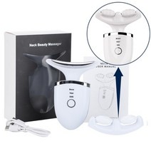 3색 LED EMS 주름 개선 얼굴 목 주름 리프팅 갈바닉마사지기 다크서클 얼굴 잔주름, 06.타입 2 화이트