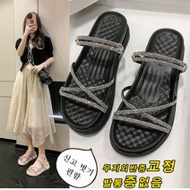 선녀풍 로마 큐빅 양용 샌들 슬리퍼 발편한여자 여름 플랫폼슈즈 샌들
