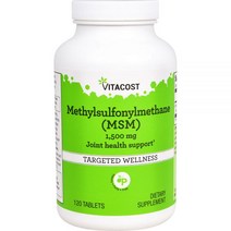 Vitacost Methylsulfonylmethane (MSM) -- 1500 mg - 120 Tablets