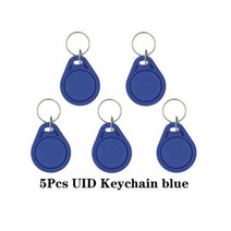RFID 액세스 제어 복제 배지 NFC 스마트 칩 0 블록 재기록 복사 키 Fob 13 56MHZ 1K S50 복사기 태그 5 10 피스, 5PCS-UIDK-Blue