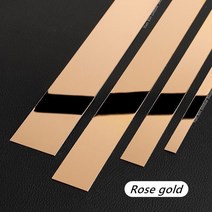 세라믹사이딩 메탈사이닝 아트월 새로운 스테인레스 스틸 장식 스트립 가장자리 라인 거울 스티커 벽 배경, 04 Rose gold 2.44M_04 width5cm