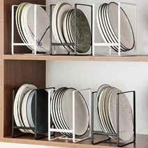 SMN 접시 정리대 거치대 꽂이 받침대 그릇 정리 도마 선반, 1. 화이트(White) S