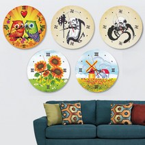 제제뉴 원형시계 5종 보석십자수 (프레임 별도), B1169 부엉이 부부