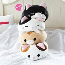 모찌모찌 만두 고양이 쿠션 인형 50CM 5종 모음, 만두(젖소)M