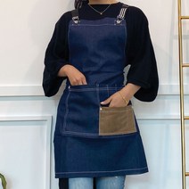 ＧОÐＺｉĿŁА몰데일리앤코 가죽이중포켓 데님앞치마 업소용앞치마 식당용앞치마 패션앞치마 조리용앞치마 주방앞치마????ŁØvŒ????, ︽︽U형끈 블랙