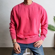 코코로맨틱 천연 피그먼트 염색 오버핏 맨투맨 7 color