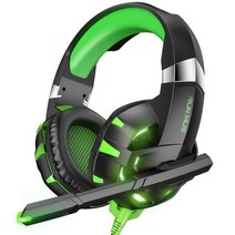 ANKRIC 헤드폰 K2PRO 게임용 헤드셋 헤드 마운트 게임 온라인 게임 PS4 컴퓨터 유선 스테레오 헤드셋 블루투스헤드폰, RUNMUS 브랜드 블랙과 그린