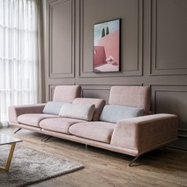 소피아엘렌 리아 생활방수 알마 테스 패브릭 4인용 소파, 301스톤