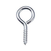 uxcell 1.9 inches Screw Eye Hooks Self Tapping Screws Carbon Steel Screw-in Hanger Eye-Shape Ring Ho, 1, Eye-Shape 1.9