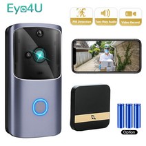 인터폰 비디오폰 wifi doorbell smart home 720p hd 무선 전화 도어 벨 카메라 보안 video intercom ir night vision for 아파트, 옵션 5, 영국 플러그