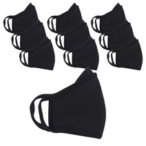 마켓메이트 10장 대형 빨아쓰는 입체 천 3d 와이어 면 마스크 블랙 라지 패션 10P