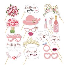 수입파티용품 홈파티 꽃풍선 꾸미기 25/23/20Pcs 팀 신부 사진 부스 소품 프레임 Bachelorette 파티 장식, 03 20pcs set a