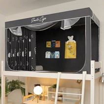 사각 난방텐트 단열 수면 암막 원터치 이너텐트 실내, 격자 무늬 곰-이층 침대(90X190X110)