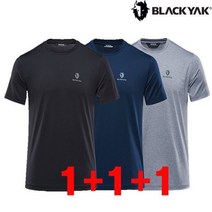 BLACKYAK [블랙야크] 23SS 남여공용 (85~130사이즈) 3장(1+1+1) 반팔라운드티 B트리플3라운드S 1BYTSW2801