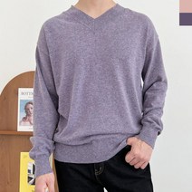 남자 출근 봄칼라 기본 브이넥 니트티 겨울티 선물 데일리 고등학생