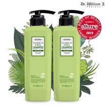 [얼루어 1위] 닥터윌리엄제이 더마 시카 단백질 그린티 쿨 지성 두피 샴푸 500ml x 2개