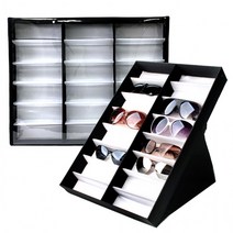 (엘리펀 안경)간편 선글라스 안경 보관함 진열장 케이스 16칸 18칸 편리 선물 데일리