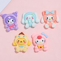 레진아트세트 빅사이즈 애니매이션 C피규어 애니멀 diy생크림본드 핸드폰케이스 재료팩 수공예제작 헤어장식품 나무수지, T01-5타입 1개 세트 1벌