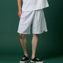 남녀공용 베이직 쭈리 백멜란지 밴딩 반바지