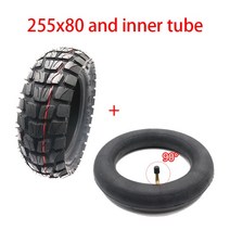 스노우타이어 TUOVT 255x80 80/65-6 10x3.0 10X2.50 10 인치 타이어 및 튜브 Kugoo M4 Pro Go Karts ATV 쿼드 스피드웨이 제로 10X, [04] 255x80 with 90 tube
