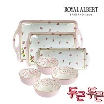 뉴황실장미 2인 한식기+트레이 세트