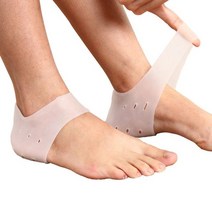 족저근막염 보조기 보호대 발바닥 통증 편안한 발 뒤꿈치 보호 고무 자켓 통기성 지원, 하얀