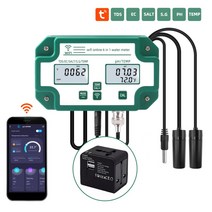 수질검사 수족관 양식장 스마트 PH TDS EC 계측기 염분 자가 수질 측정기 WIFI, 블루 플러그(캘리브레이션)