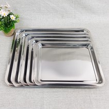 오메가키친 경복 스텐 사각쟁반 1호~5호 5종 트레이 OMG