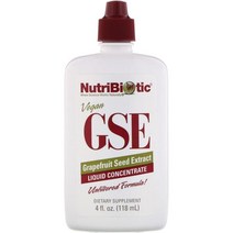 뉴트리바이오틱 NutriBiotic 비건 GSE 자몽 씨추출물 농축액 118ml(4fl oz), 1PACKAGE, 상세설명참고, 1개