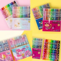 12색 슬라이더 색연필 무인문구점 빨간펜 색칠공부첫걸음 다이소색연필 졸업 입학선물, 리락쿠마12색