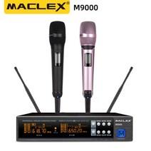 강의용무선마이크 공연용 수업용 방송용 마이크 Maclex-M9000 UHF 무대 성능 홈 가라오케 KTV 전문 무선 금, 12 Black Purple